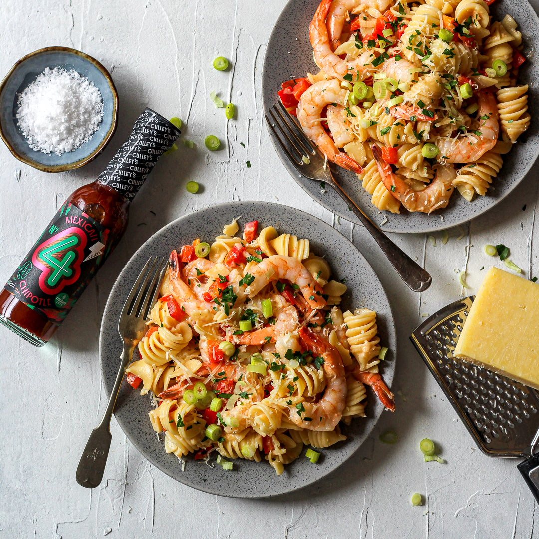 Creamy Chipotle Prawn Pasta