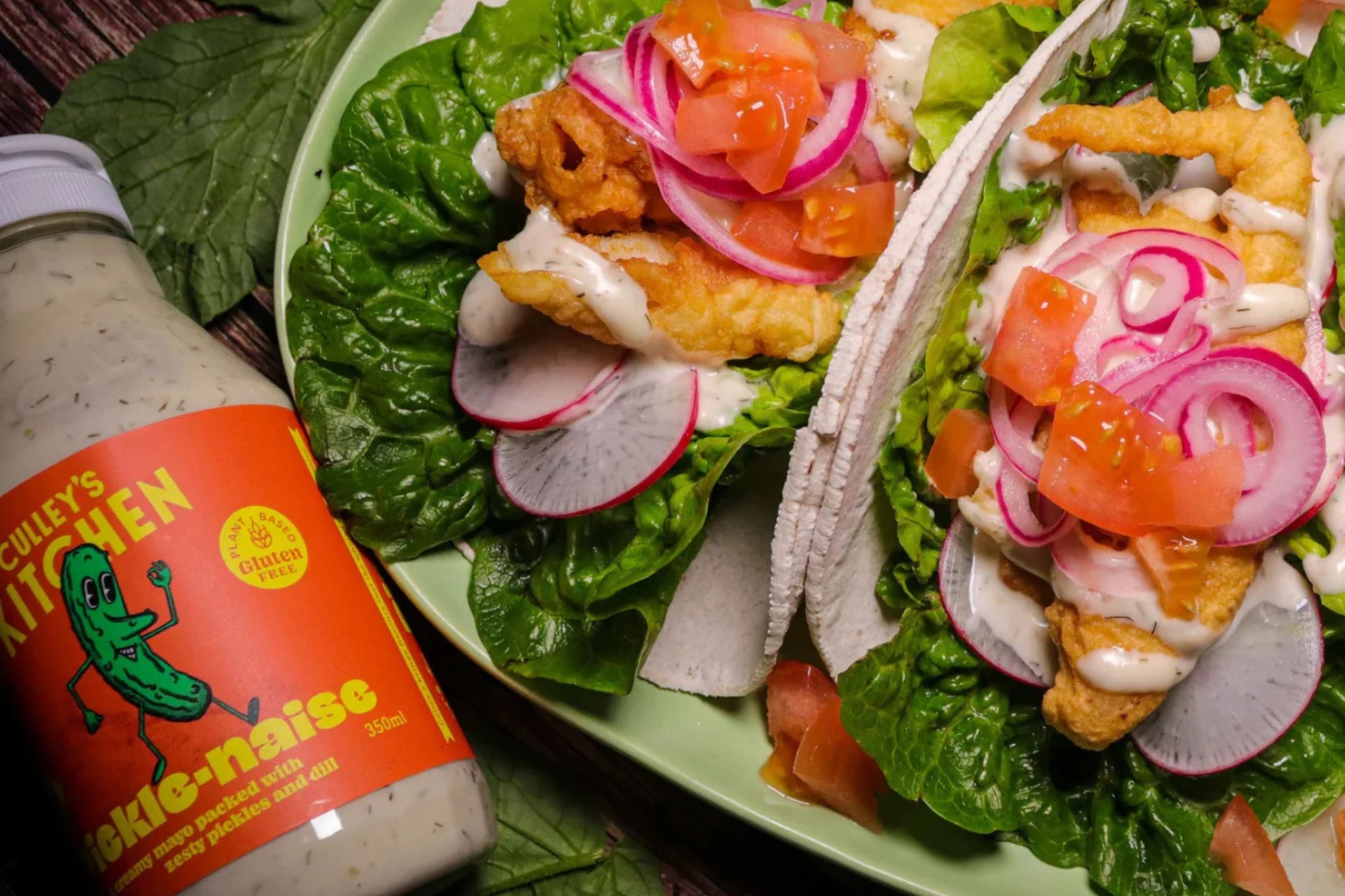 Picklenaise Fish Tacos