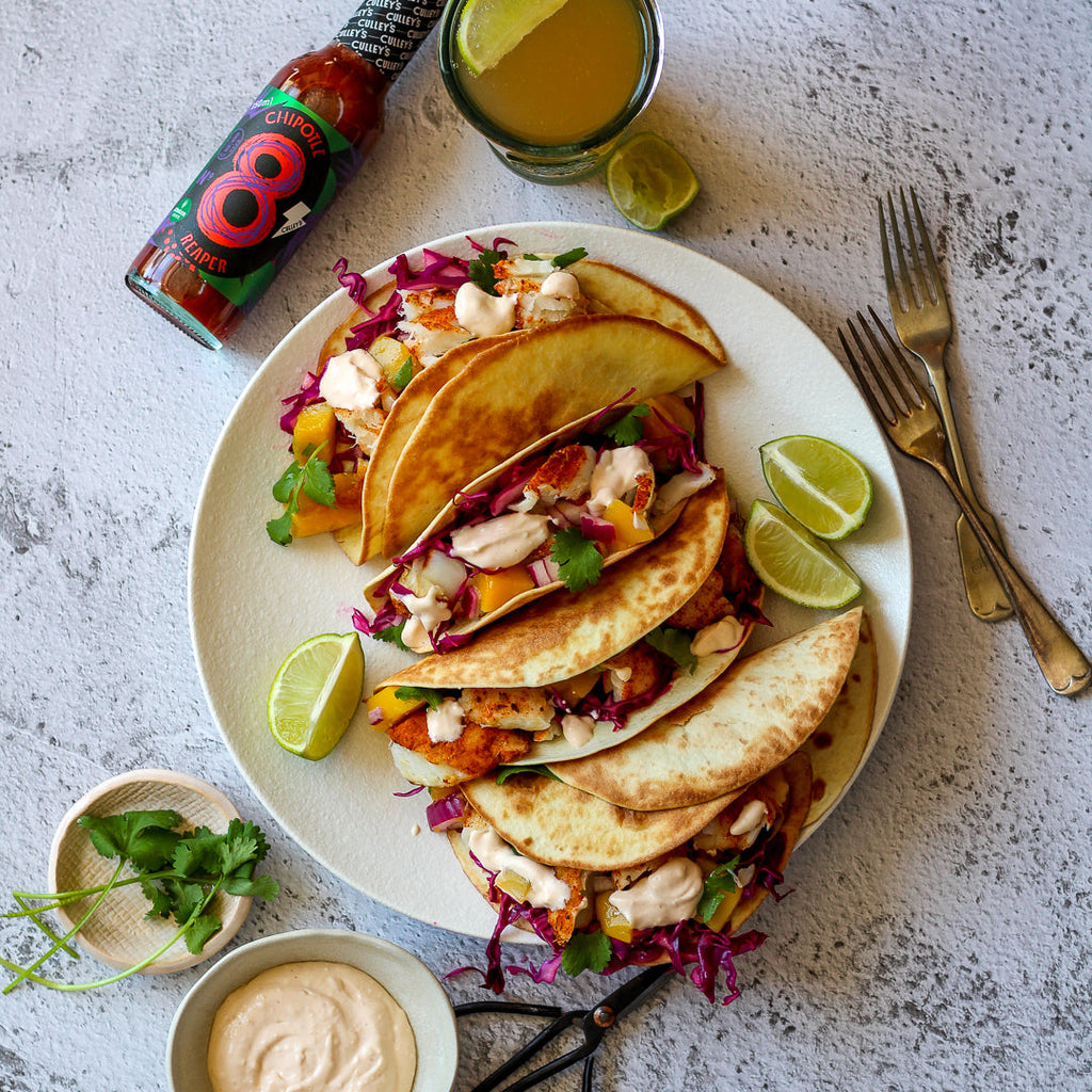 Spicy Mango Fish Taco