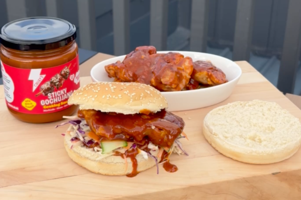 Sticky Gochujang Chicken Burger